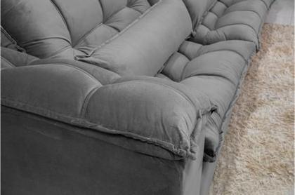 Imagem de Sofá Retrátil e Reclinável Ipanema 2,10m em Tecido Veludão C/ 03 Módulos Montagem Inclusa