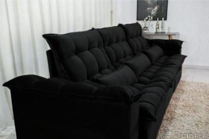 Imagem de Sofá Retrátil e Reclinável Ipanema 2,10m em Tecido Veludão C/ 03 Módulos Montagem Inclusa