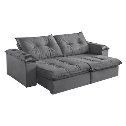 Imagem de Sofá Retrátil e Reclinável Modulado 2 Lugares 210cm Pés em Madeira Maciça Canadá