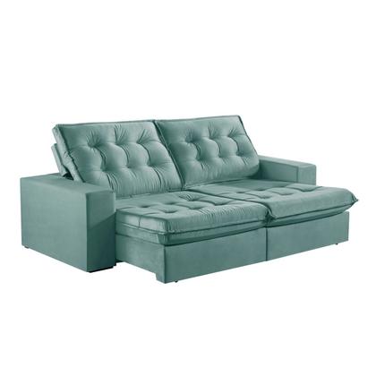 Imagem de Sofá Retrátil e Reclinável Modulado 230cm Pés em Madeira Maciça Capri