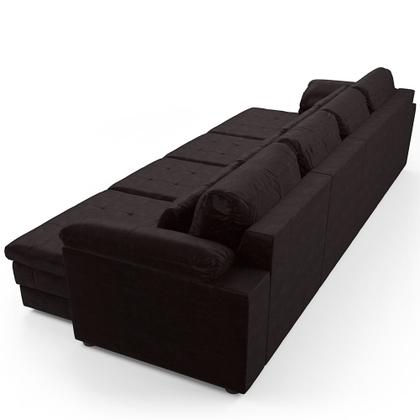 Imagem de Sofá Retrátil Para Sala de Estar 4 Lugares 339cm Riza S03 Couro Vinho - Lyam Decor