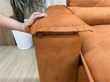Sofá Retrátil Reclinável 2,00 m Terracota PREMIUM - ALPOIM Imagem de Sofá Retrátil Reclinável 2,00 m Terracota PREMIUM