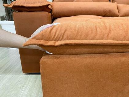 Sofá Retrátil Reclinável 2,00 m Terracota PREMIUM - ALPOIM Imagem de Sofá Retrátil Reclinável 2,00 m Terracota PREMIUM
