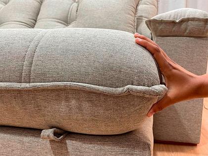 Imagem de Sofá Retrátil Reclinável 2,10 m Linho Bege A226 Gael