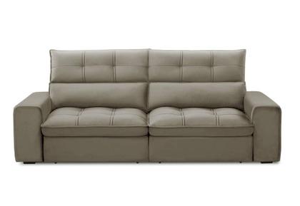 Imagem de Sofá Retrátil / Reclinável 2,30 m Ferguile Lotus Tc 12001 (Veludo Bege Acinzentado)