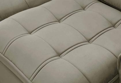 Imagem de Sofá Retrátil / Reclinável 2,30 m Ferguile Lotus Tc 12001 (Veludo Bege Acinzentado)