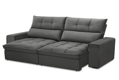 Imagem de Sofá Retrátil / Reclinável 2,30 m Ferguile Lotus Tc 12003 (Veludo Acinzentado Escuro)