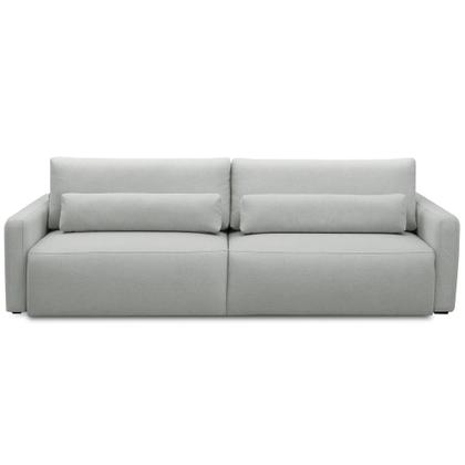 Imagem de Sofá Retrátil Reclinável 240cm Sinna F05 Linho Impermeabilizado Cinza Claro - Mpozenato