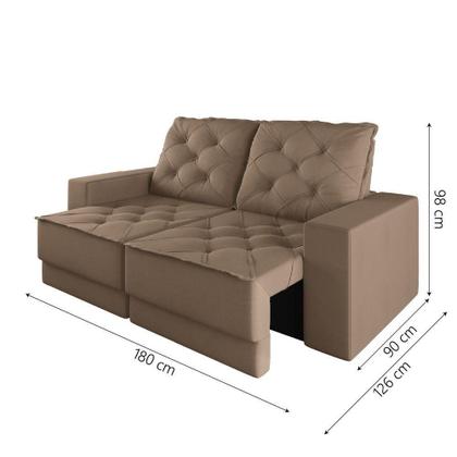 Imagem de Sofá Retrátil Reclinável 3 Lugares 1,80m Verona