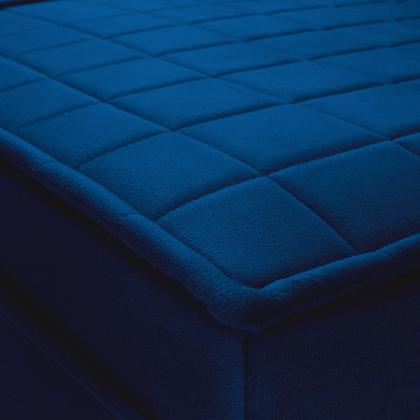 Sofá Retrátil Reclinável 3 lugares com molas 2,00m Quantum Suede Velut Azul - King House Imagem de Sofá Retrátil Reclinável 3 lugares com molas 2,00m Quantum Suede Velut Azul - King House