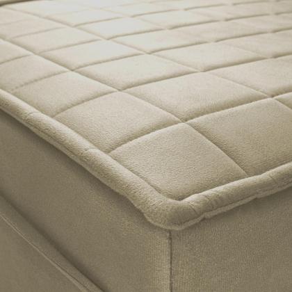 Imagem de Sofá Retrátil Reclinável 3 lugares com molas 2,00m Quantum Suede Velut Bege - King House
