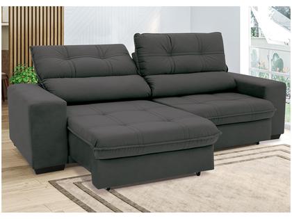 Imagem de Sofá Retrátil Reclinável 3 Lugares Suede Brunello Linoforte