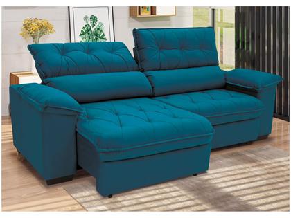 Imagem de Sofá Retrátil Reclinável 3 Lugares Suede Hannover Linoforte