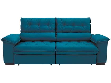 Imagem de Sofá Retrátil Reclinável 3 Lugares Suede Hannover Linoforte