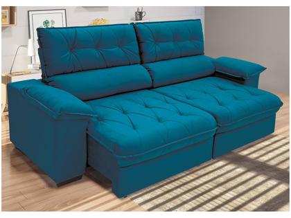 Imagem de Sofá Retrátil Reclinável 3 Lugares Suede Hannover Linoforte