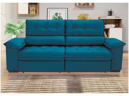 Imagem de Sofá Retrátil Reclinável 3 Lugares Suede Hannover Linoforte