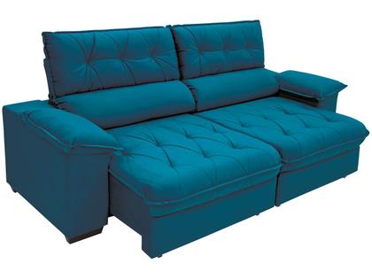 Imagem de Sofá Retrátil Reclinável 3 Lugares Suede Hannover Linoforte