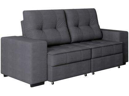 Sofá Retrátil Reclinável 3 Lugares Suede Moviment Artesano Linoforte Imagem de Sofá Retrátil Reclinável 3 Lugares Suede Moviment Artesano Linoforte