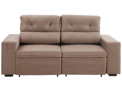 Sofá Retrátil Reclinável 3 Lugares Suede - Phormatta Evolution SMP Imagem de Sofá Retrátil Reclinável 3 Lugares Suede