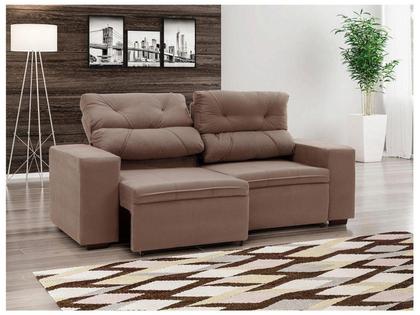 Sofá Retrátil Reclinável 3 Lugares Suede - Phormatta Evolution SMP Imagem de Sofá Retrátil Reclinável 3 Lugares Suede