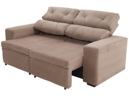 Sofá Retrátil Reclinável 3 Lugares Suede - Phormatta Evolution SMP Imagem de Sofá Retrátil Reclinável 3 Lugares Suede