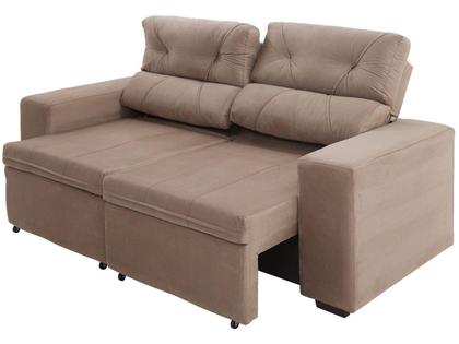 Sofá Retrátil Reclinável 3 Lugares Suede - Phormatta Evolution SMP Imagem de Sofá Retrátil Reclinável 3 Lugares Suede