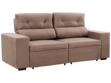 Sofá Retrátil Reclinável 3 Lugares Suede - Phormatta Evolution SMP Imagem de Sofá Retrátil Reclinável 3 Lugares Suede