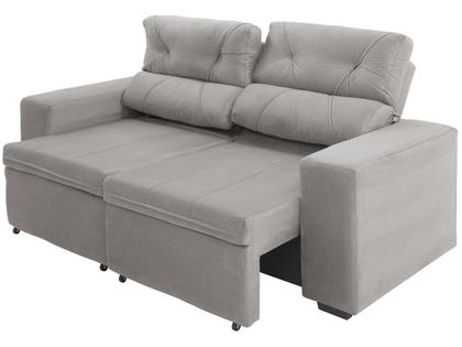 Imagem de Sofá Retrátil Reclinável 3 Lugares Suede