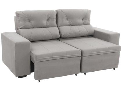 Imagem de Sofá Retrátil Reclinável 3 Lugares Suede