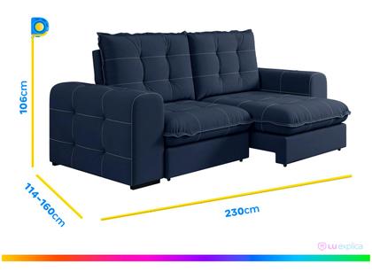 Sofá Retrátil Reclinável 3 Lugares Tecido Slim Fofão Besthouse Imagem de Sofá Retrátil Reclinável 3 Lugares Tecido Slim Fofão Besthouse
