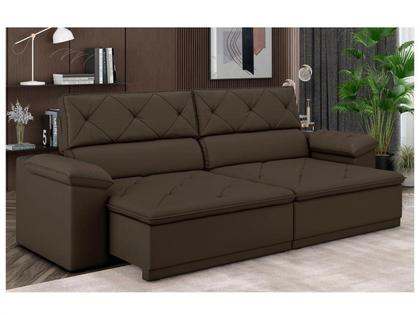 Imagem de Sofá Retrátil Reclinável 3 Lugares Veludo Bipartido Caribe Flexforma Estofados