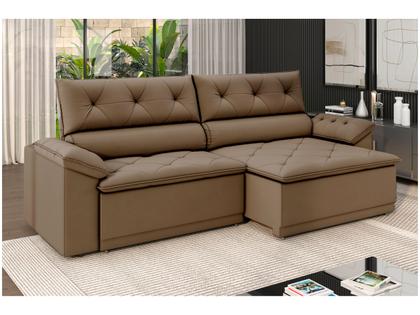 Imagem de Sofá Retrátil Reclinável 3 Lugares Veludo Ibiza Besthouse