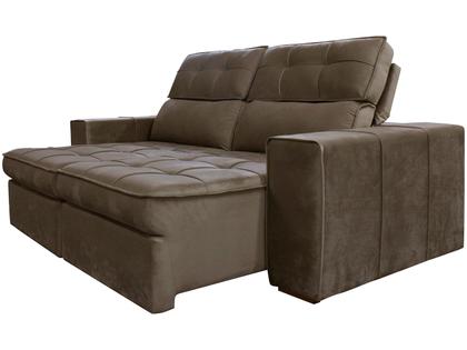 Imagem de Sofá Retrátil Reclinável 3 Lugares Veludo Joly Barsa Gralha Azul