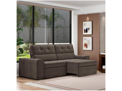 Imagem de Sofá Retrátil Reclinável 3 Lugares Veludo Joly Barsa Gralha Azul