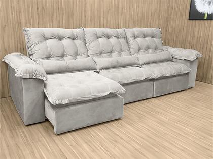 Imagem de Sofá Retrátil Reclinável 3,20 m Bege 511 Florença Plus