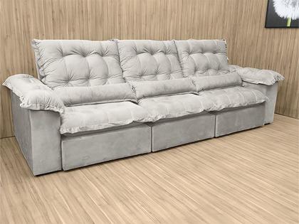 Imagem de Sofá Retrátil Reclinável 3,20 m Bege 511 Florença Plus