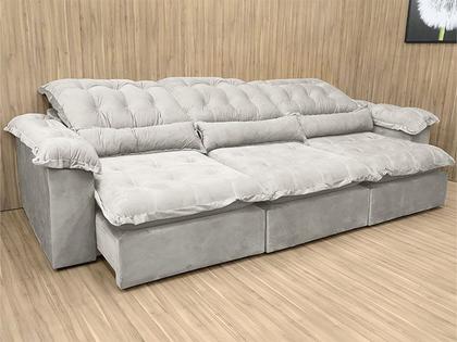 Imagem de Sofá Retrátil Reclinável 3,20 m Bege 511 Florença Plus