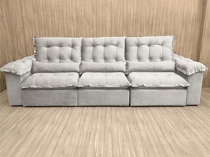 Imagem de Sofá Retrátil Reclinável 3,20 m Bege 511 Florença Plus