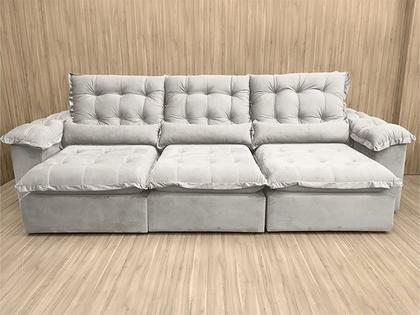 Imagem de Sofá Retrátil Reclinável 3,20 m Bege 511 Florença Plus