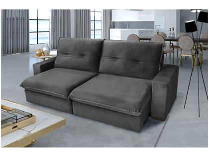 Imagem de Sofá Retrátil Reclinável 4 Lugares Nipon Gralha Azul