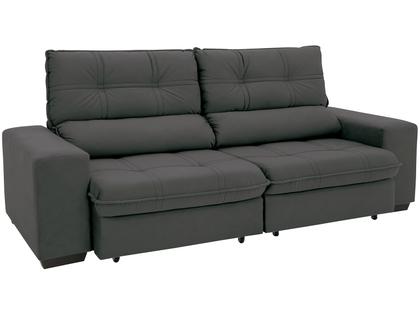 Imagem de Sofá Retrátil Reclinável 4 Lugares Suede Brunello Linoforte