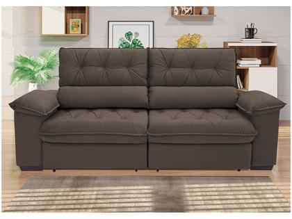 Imagem de Sofá Retrátil Reclinável 4 Lugares Suede Hannover