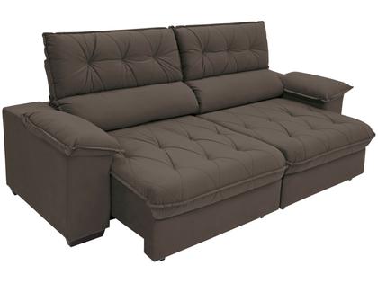 Imagem de Sofá Retrátil Reclinável 4 Lugares Suede Hannover