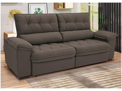 Imagem de Sofá Retrátil Reclinável 4 Lugares Suede Hannover