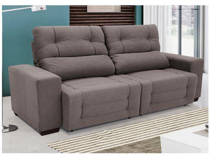Sofá Retrátil Reclinável 4 Lugares Suede - Moviment Mozart Linoforte Imagem de Sofá Retrátil Reclinável 4 Lugares Suede