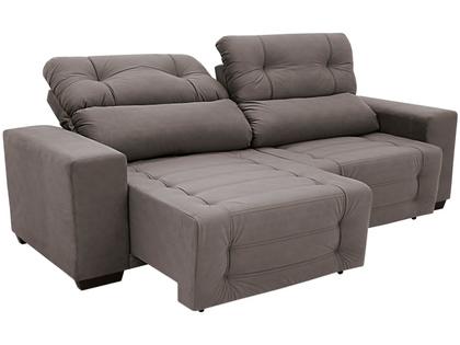 Sofá Retrátil Reclinável 4 Lugares Suede - Moviment Mozart Linoforte Imagem de Sofá Retrátil Reclinável 4 Lugares Suede