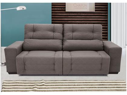 Sofá Retrátil Reclinável 4 Lugares Suede - Moviment Mozart Linoforte Imagem de Sofá Retrátil Reclinável 4 Lugares Suede