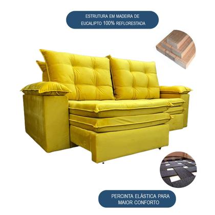 Imagem de Sofá Retrátil Reclinável Extremamente Confortável em Veludão Sevilha