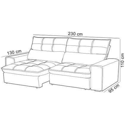 Imagem de Sofá Retrátil Reclinável Para Sala 3 Lugares 230cm Asaph F04 Veludo Marrom - Lyam Decor