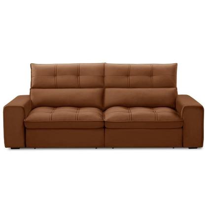 Imagem de Sofá Retrátil Reclinável Para Sala 3 Lugares 230cm Asaph F04 Veludo Terracota - Lyam Decor
